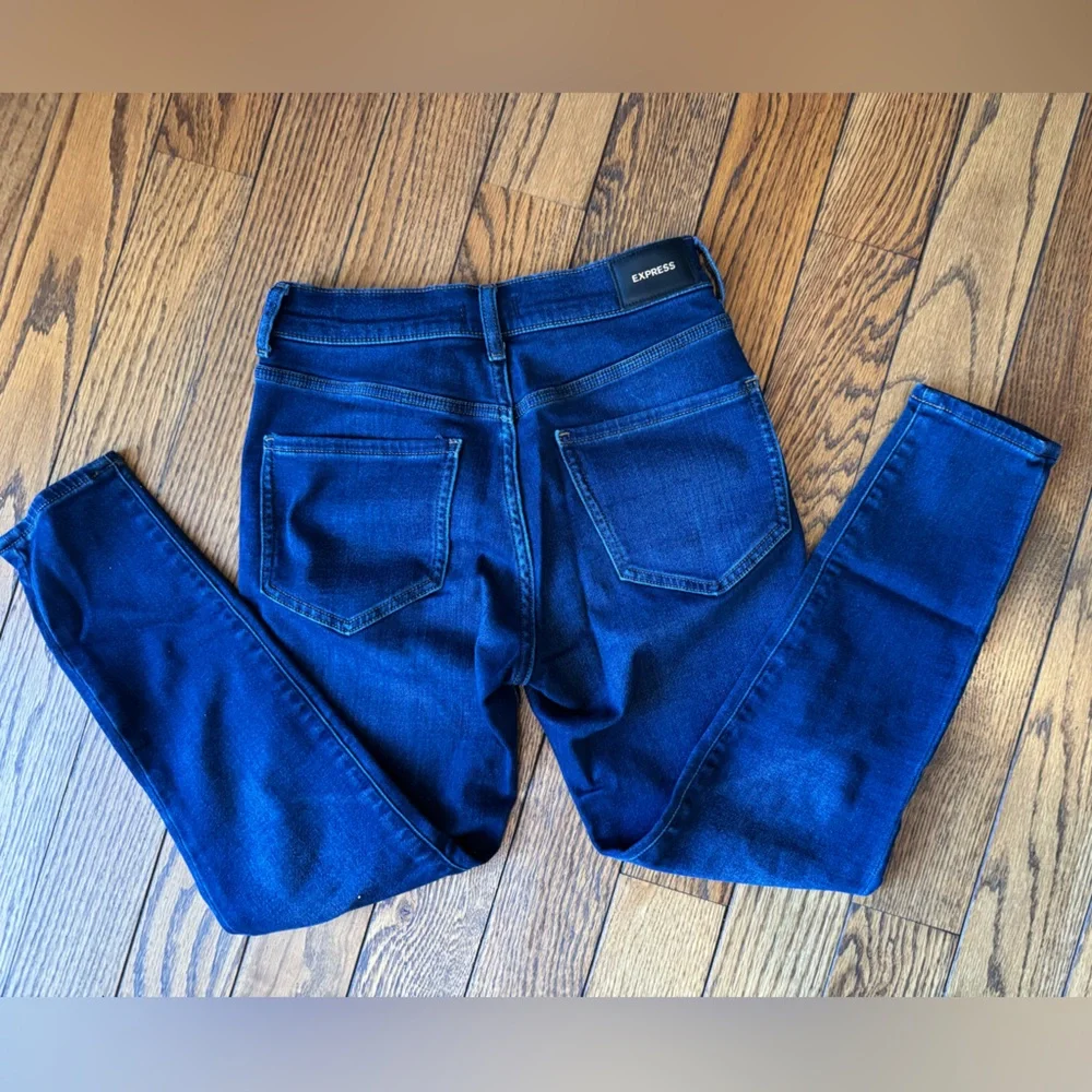 Express Dark Blue Skinny Jeans